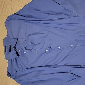 EUC Bergamo New York Dress Shirt Blue 3XLT  Neck 19-19.5 36/37 Poplin